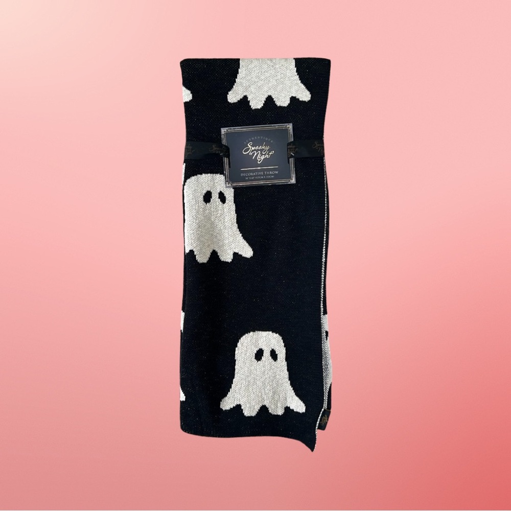 🆕 AUTHENTIQUE SPOOKY NIGHT Ghost Throw Blanket